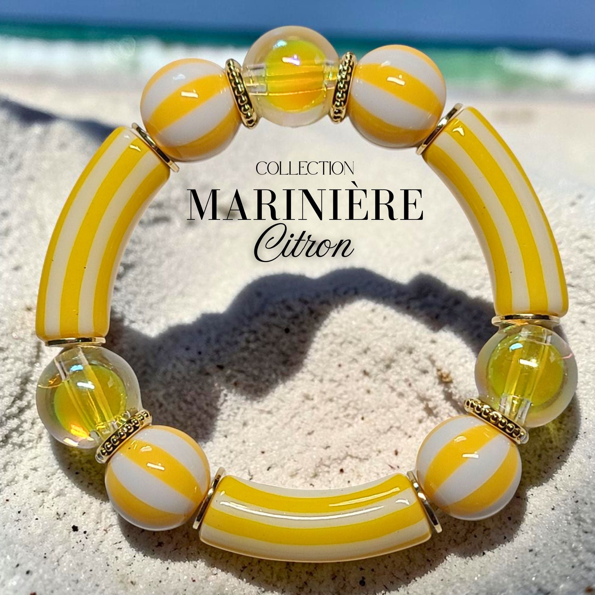 ARTSHOP MARINIÈRE Citron kit bracelet acrylique 5,5 cm