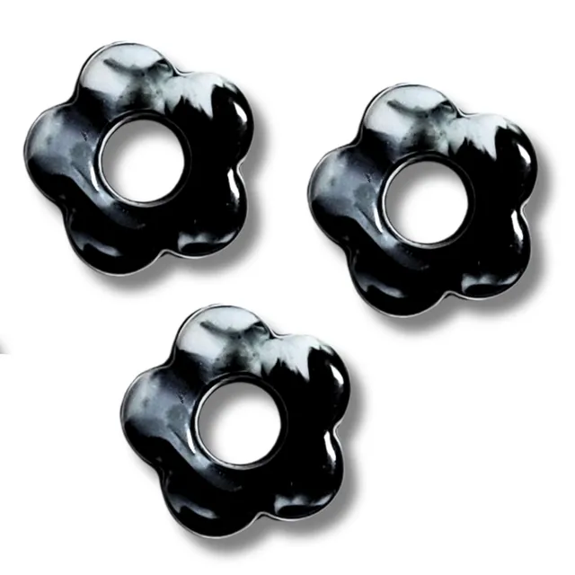 ARTSHOP Flower Power 32 Fleur Baby fleur noire marbrée 20mm