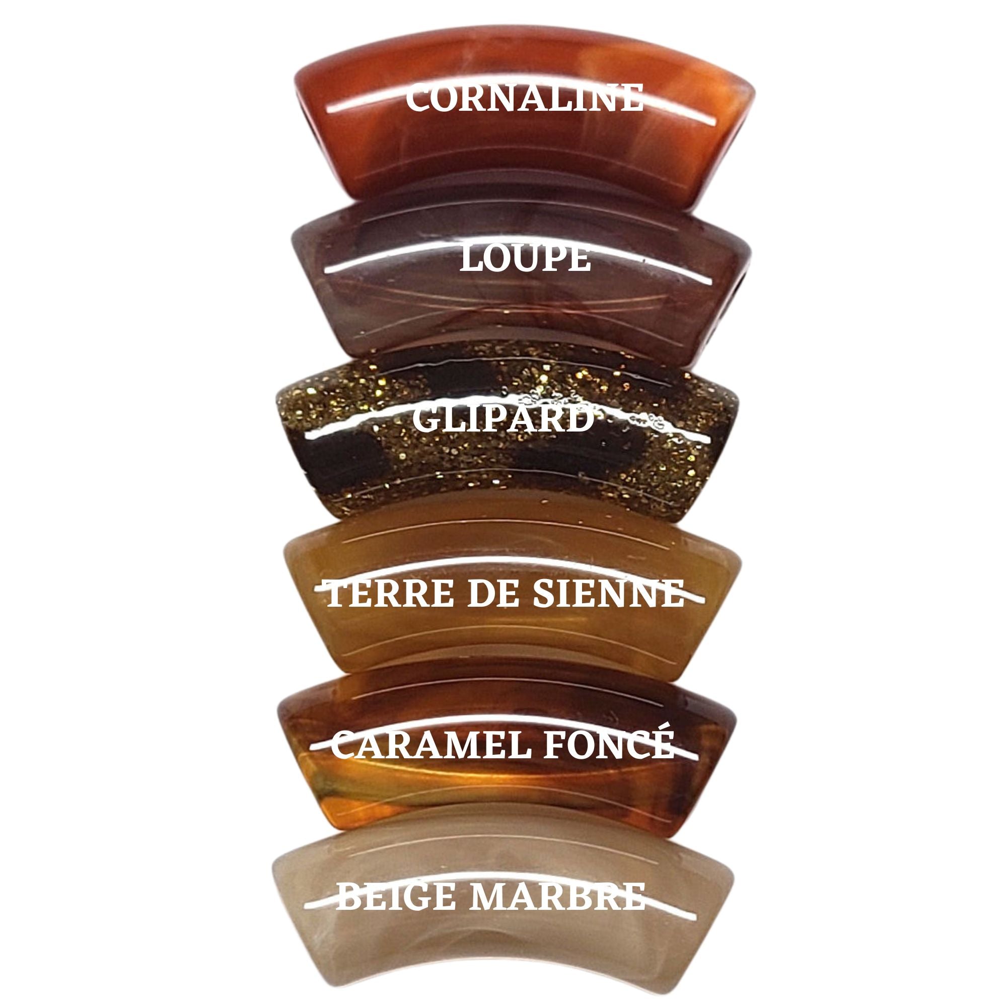ARTSHOP Camaieu 186 perles tubes marron 12MM x6