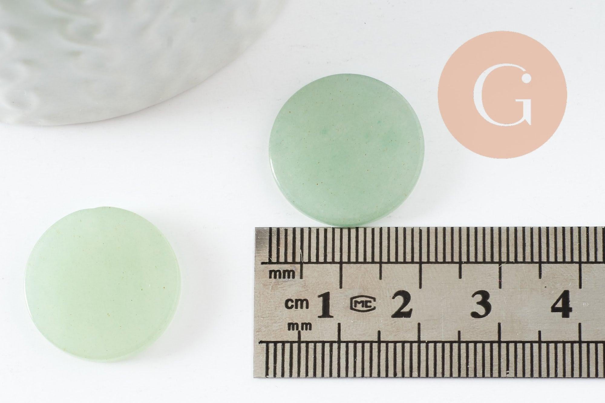 Gingerlily Cabochon aventurine G9613 rond plat 20mm