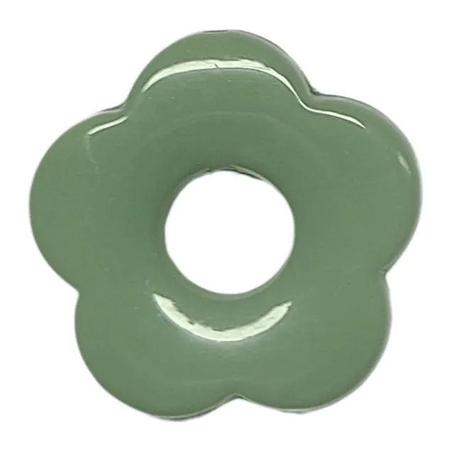 ARTSHOP Flower Capucine pendentif fleur vert militaire 27 mm x1