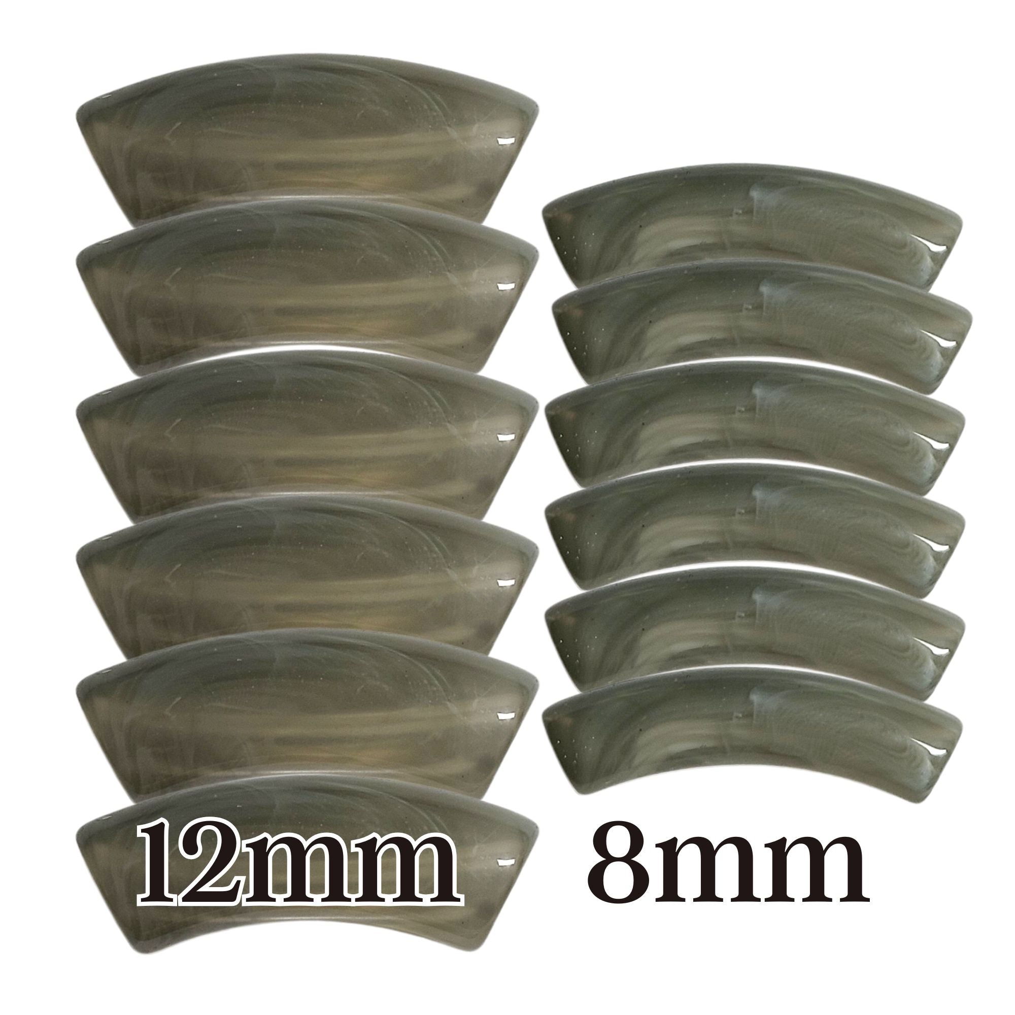 ARTSHOP Tubes 8MM 343 perle tube gris fumé marbré x6