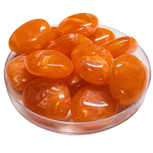 ARTSHOP Galets Tika 5 galet mandarine marbré 30MM x1