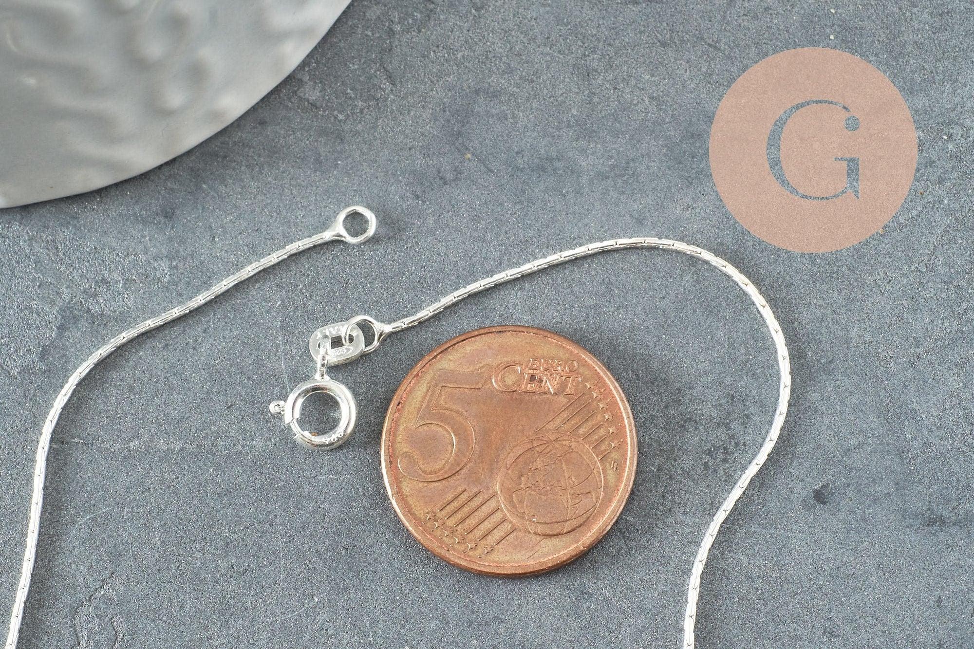 Gingerlily Chaînes cheville G9429 argent 925 22,9cm serpentine