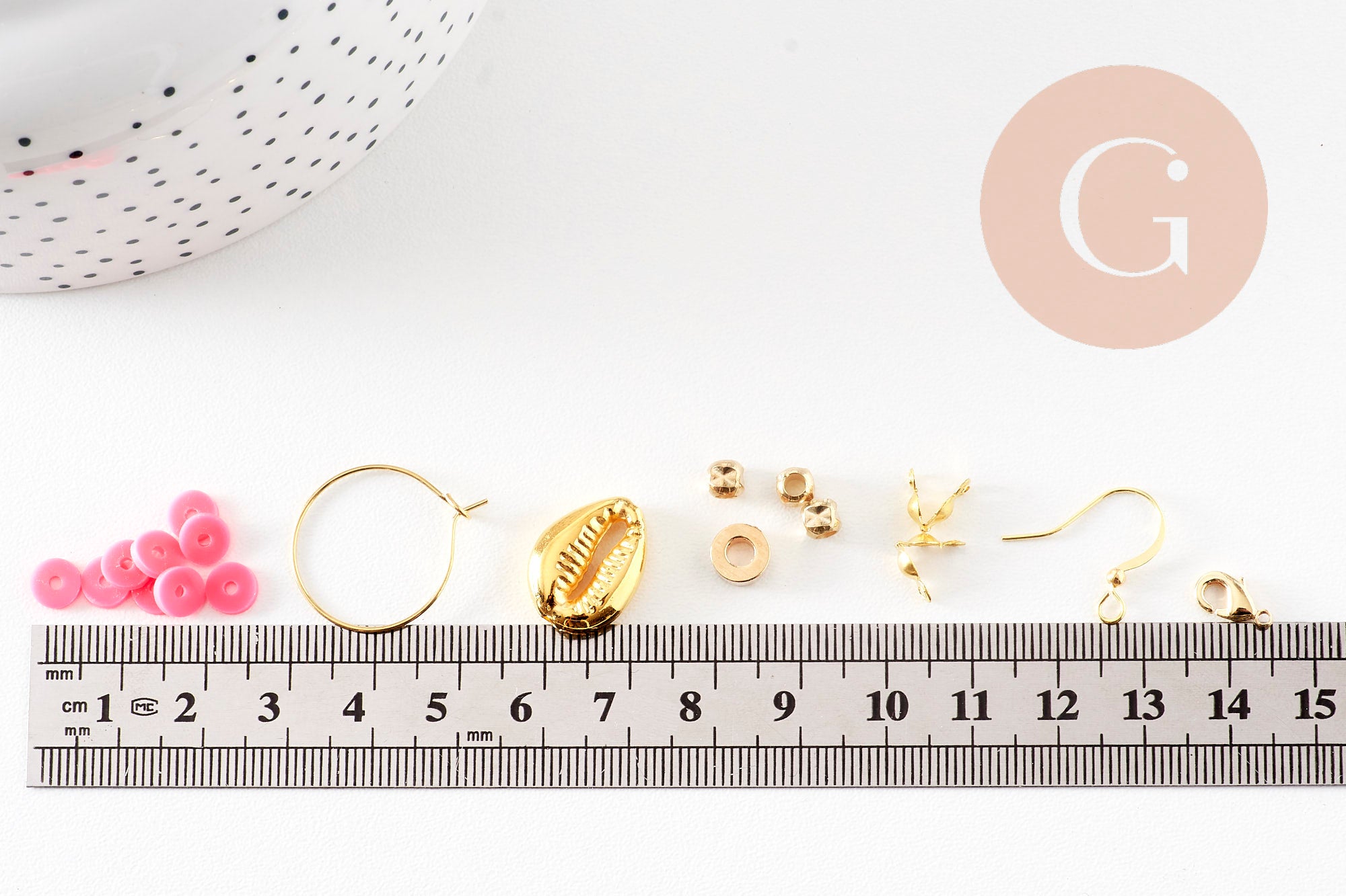 Gingerlily G9997 kit perles heishi vert caramel coffret x1