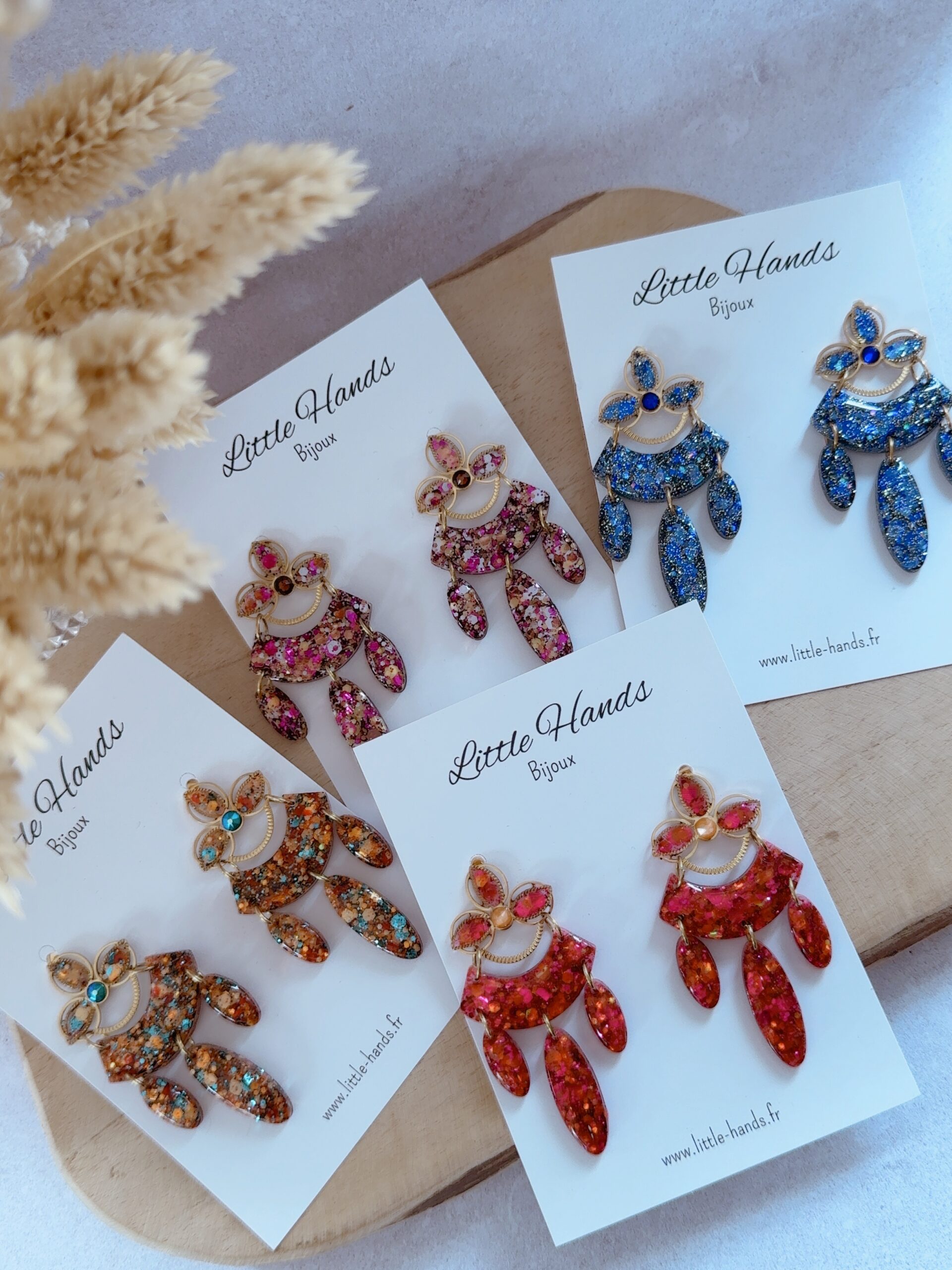 Little Hands Bijoux Naya boucles d'oreilles Blue Moon bleues