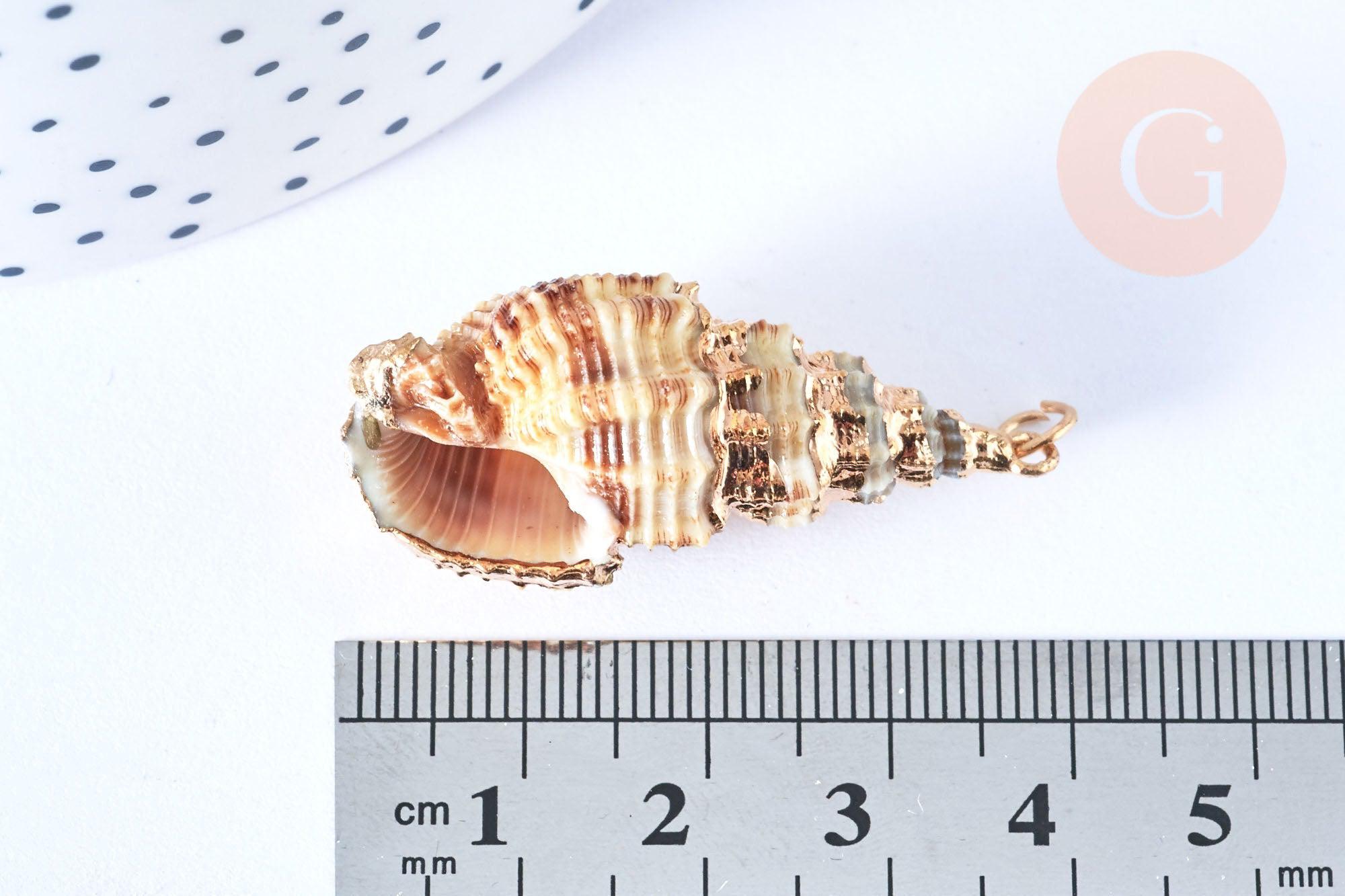 Gingerlily Pendentifs G7310 pendentif coquillage spirale doré x1