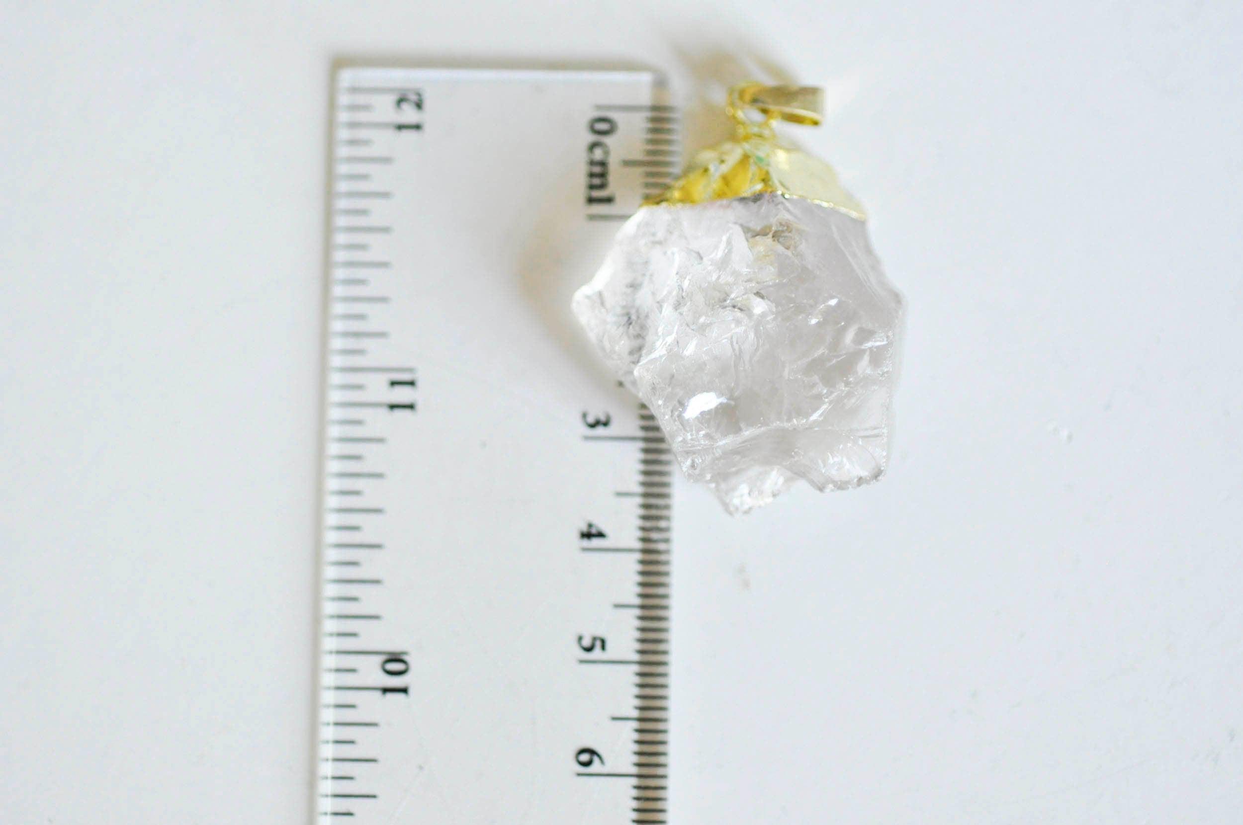 Gingerlily G832 pendentif pierre brute doré pointe x1