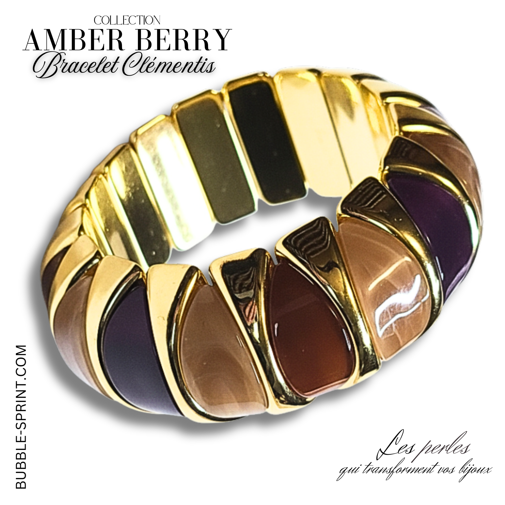 Artshop Kit bracelet Clémentis Amber Berry complet élastique