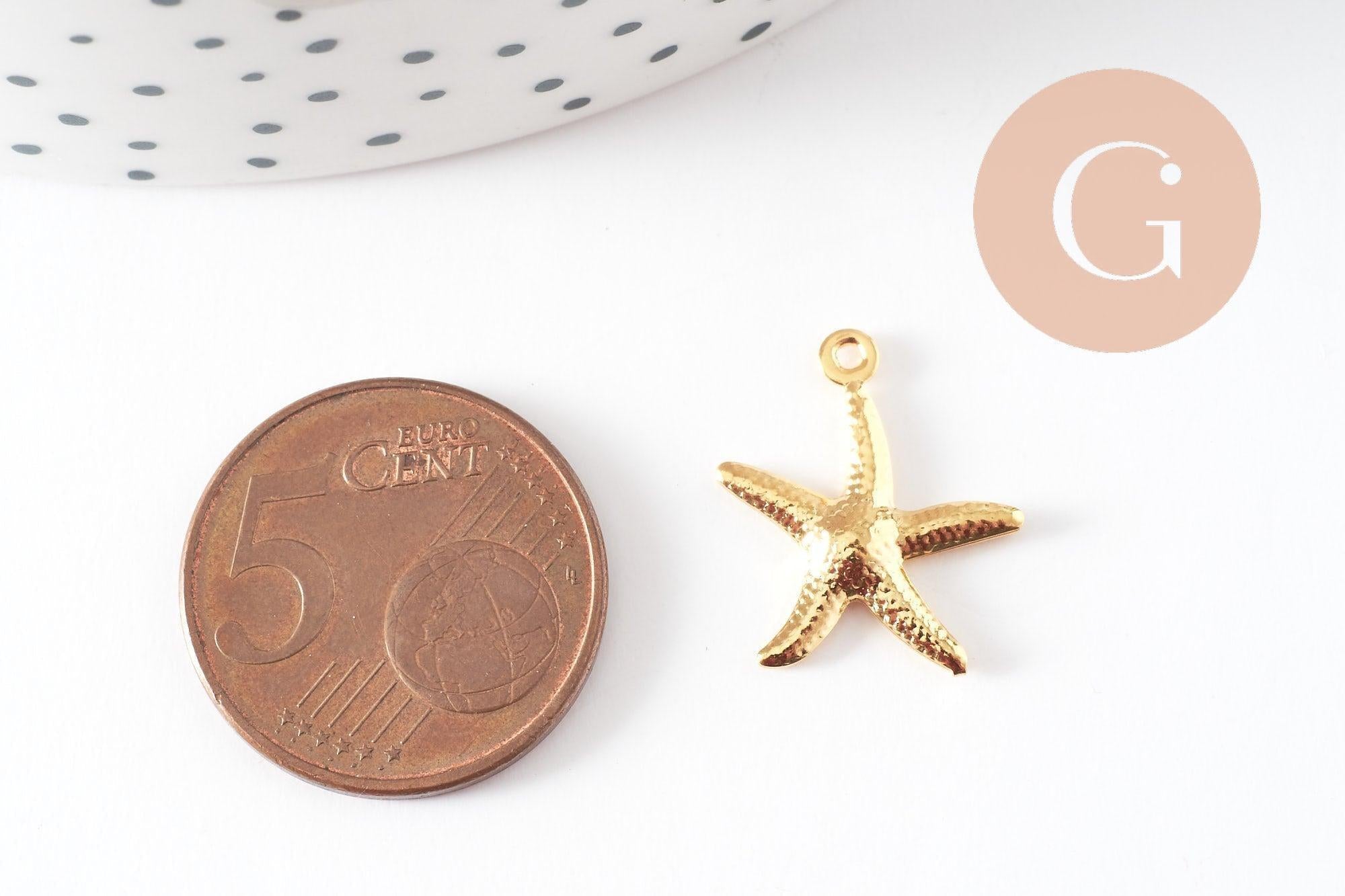 Gingerlily G9668 pendentif étoile de mer acier doré 17mm