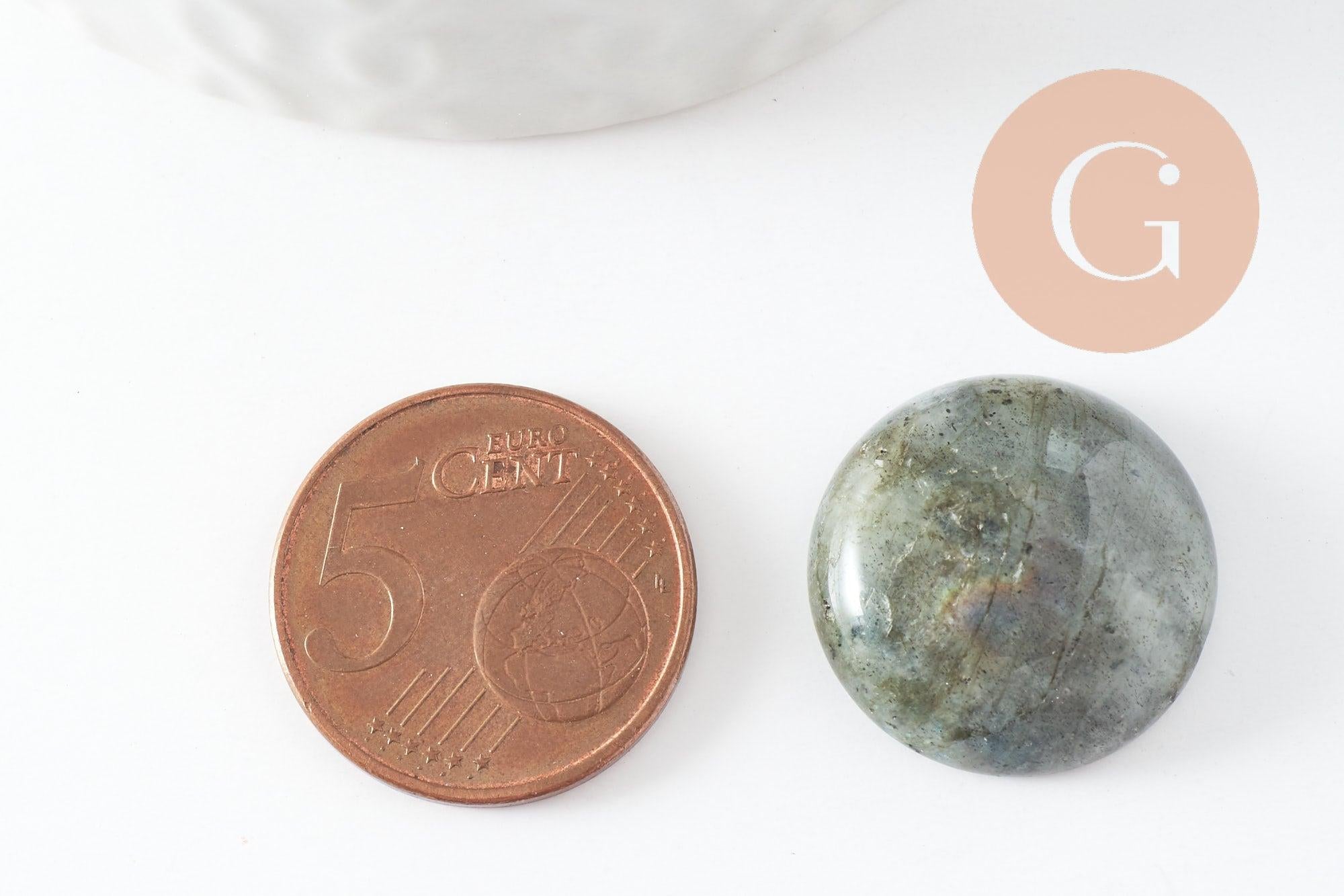 Gingerlily Labradorite G9614 cabochon rond 20mm x1 pierre naturelle