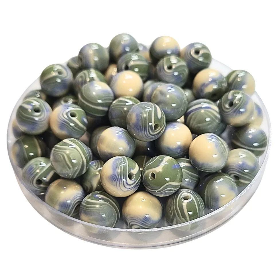 ARTSHOP Boules 12MM 338 perles Swirl Creamy x20 boules