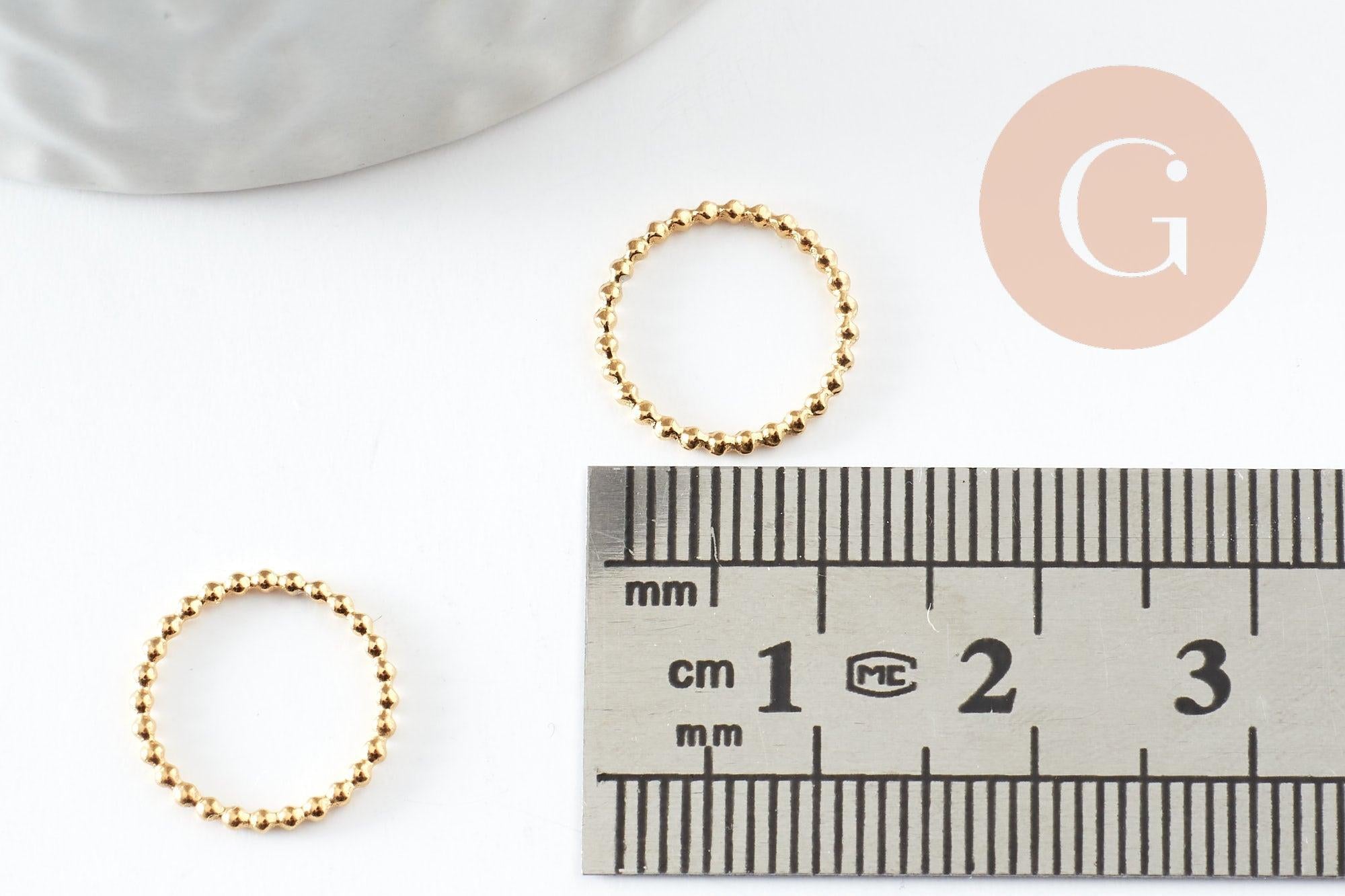 Gingerlily Apprêts G9517 connecteur rond doré 18K x1