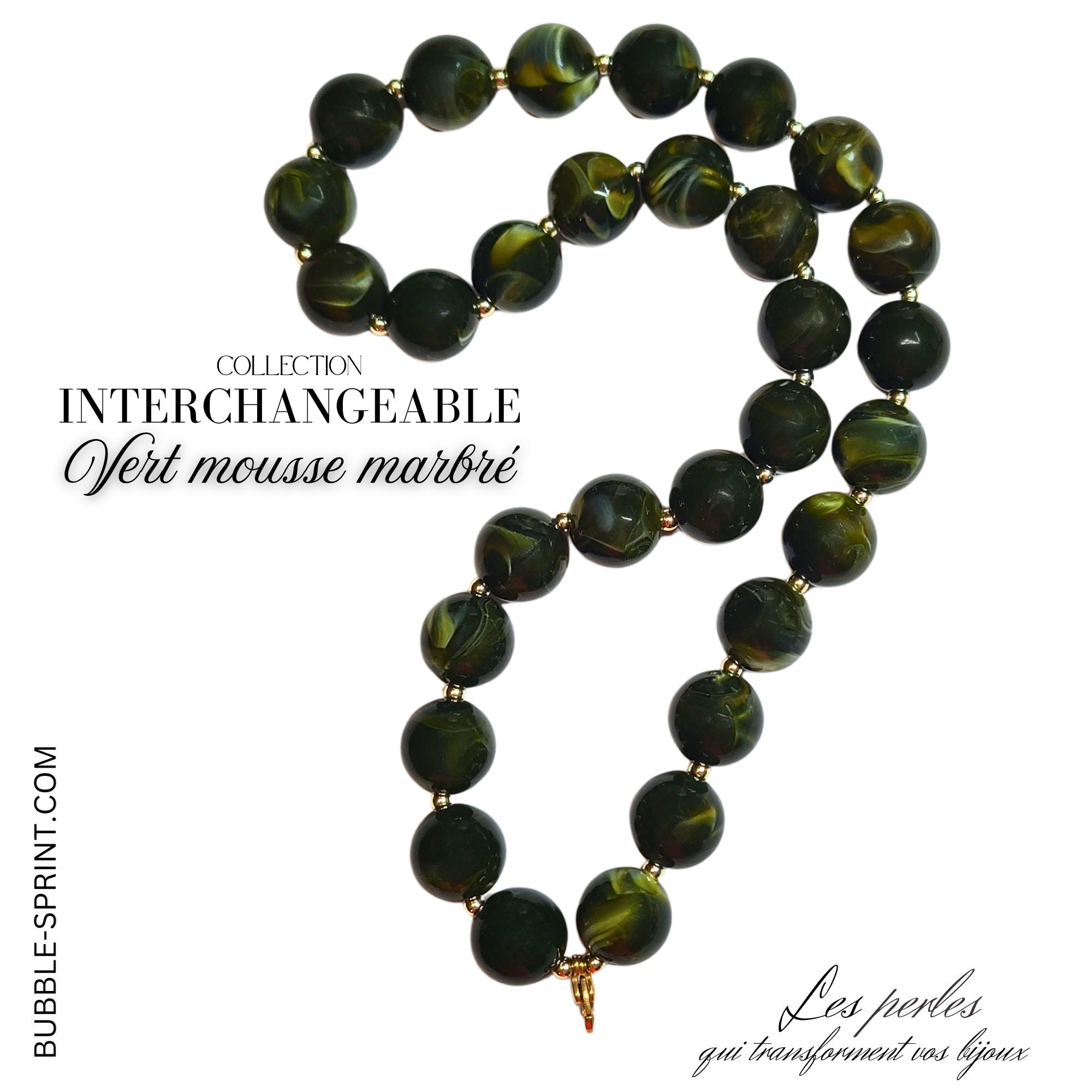 Artshop Vert Mousse collier interchangeable 50cm kit