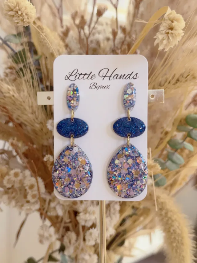 Little Hands Bijoux Divine boucles d'oreilles bleu fantaisie