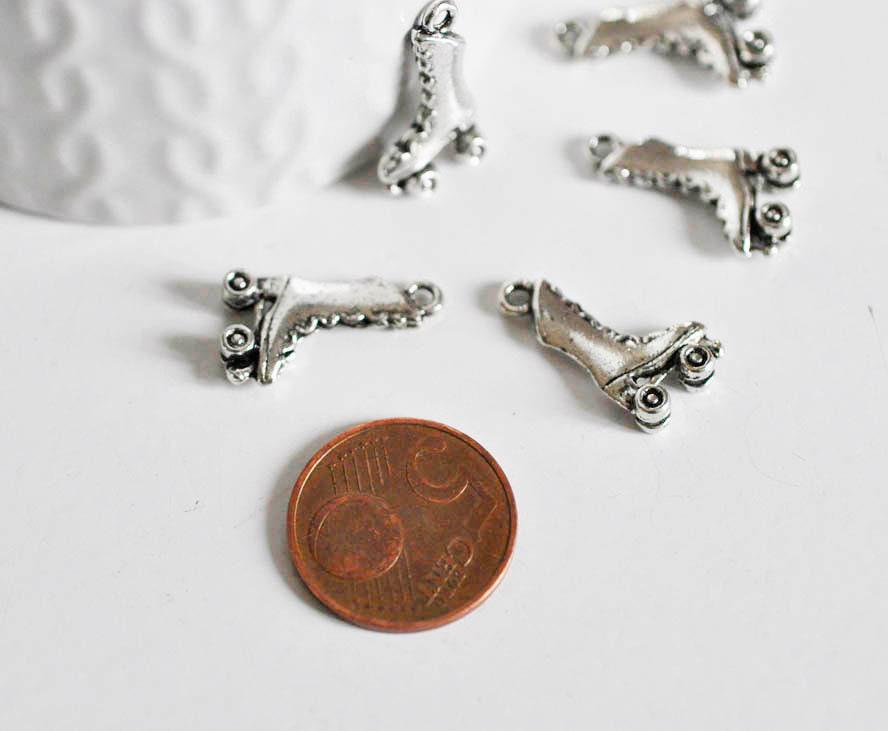 Gingerlily Pendentifs roller G2403 breloque argent tibétain x5