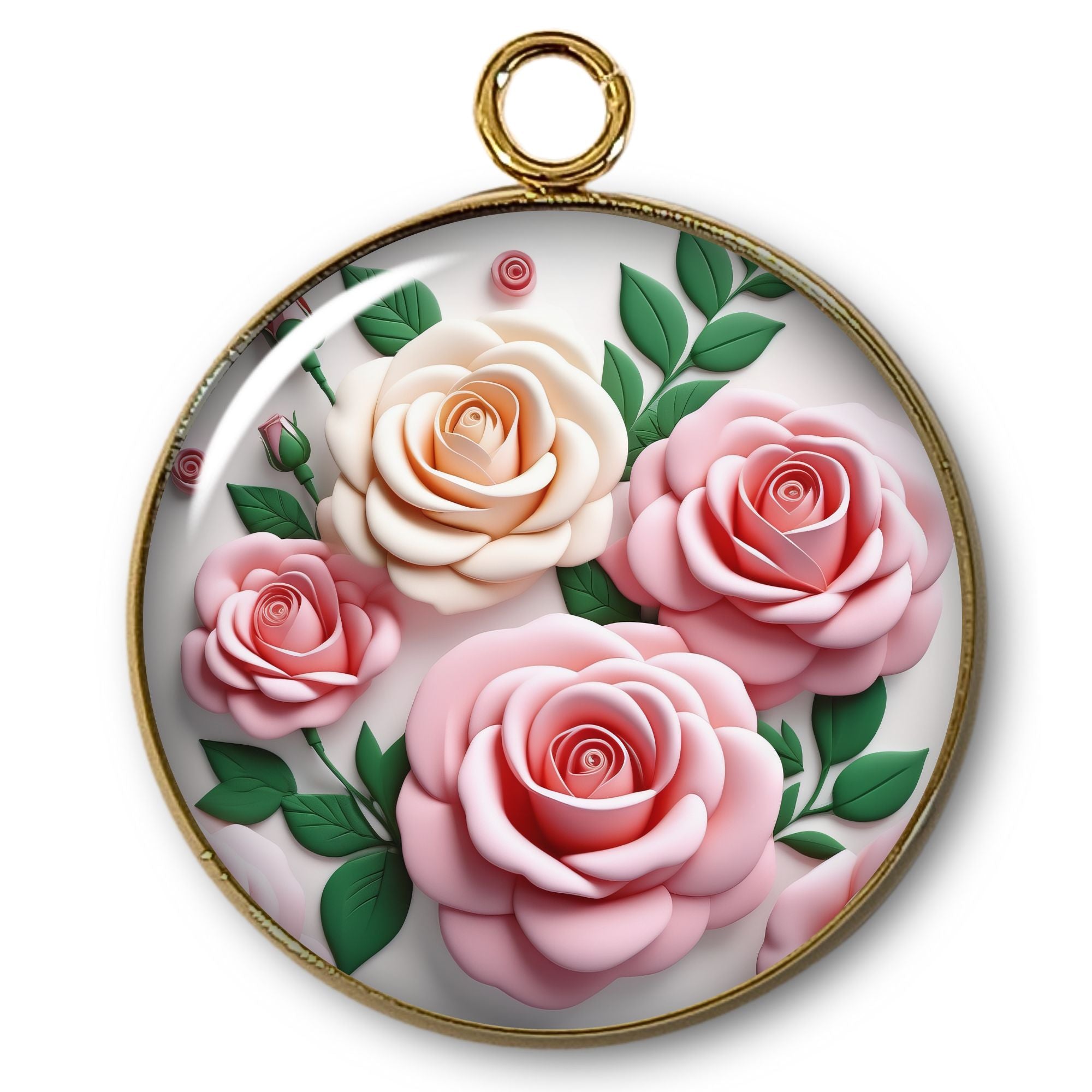 ARTSHOP Pendentifs 11 Intemporel fleur plaqué or x1