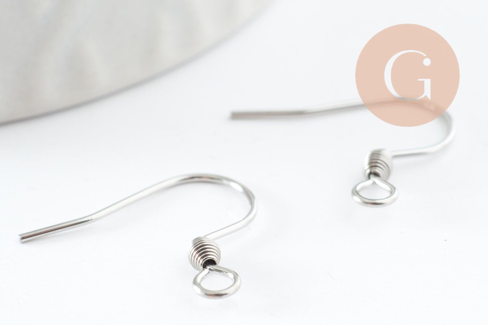 Gingerlily G9529 crochets boucles hameçons platine 15 mm x10