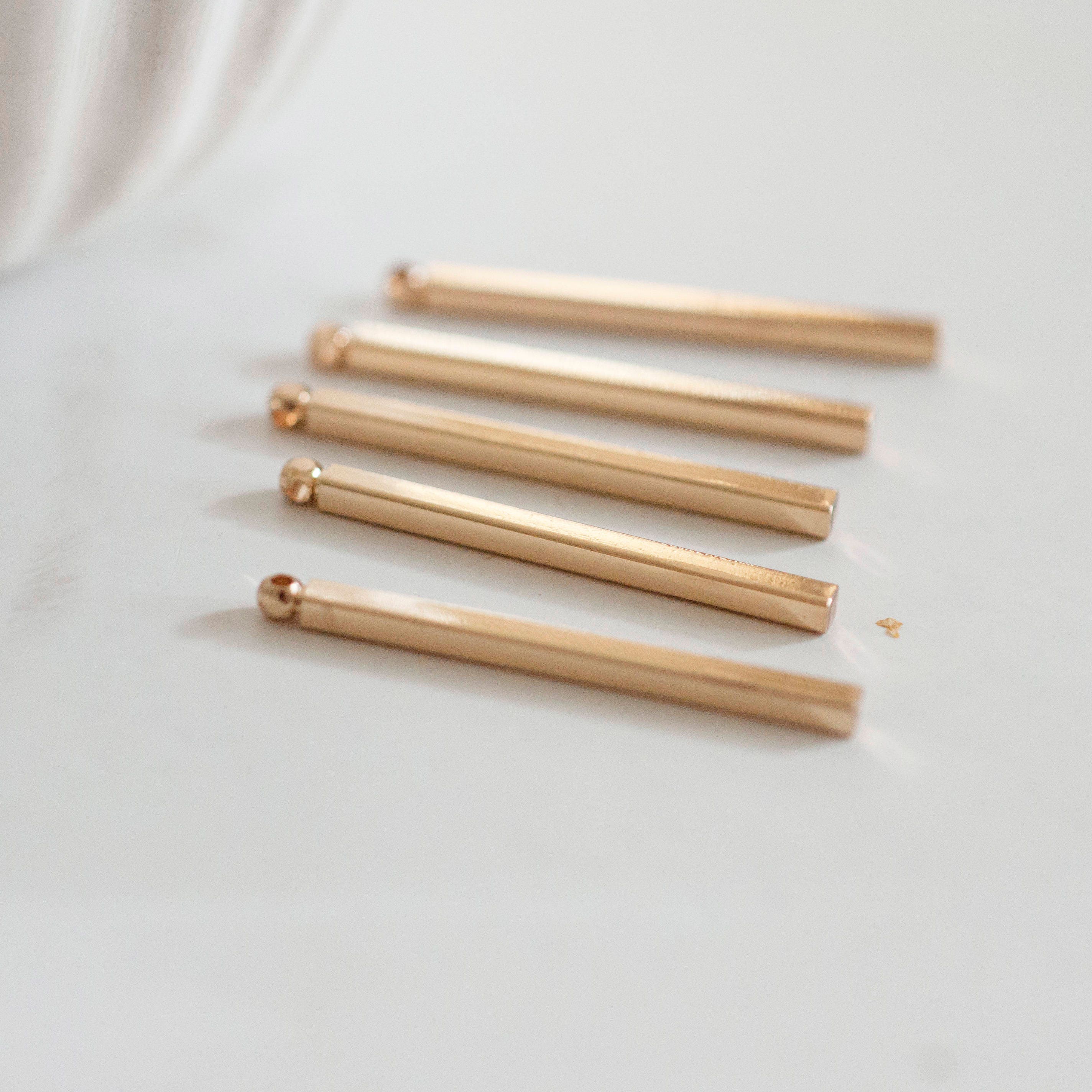 Gingerlily Pendentifs DIY pendentif barre doré 14K 24mm x10