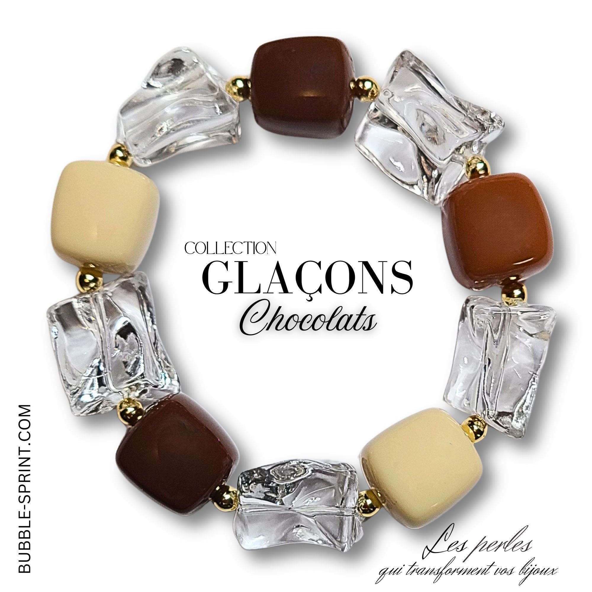 ARTSHOP Glaçons Chocolat bracelet acrylique kit chocolat