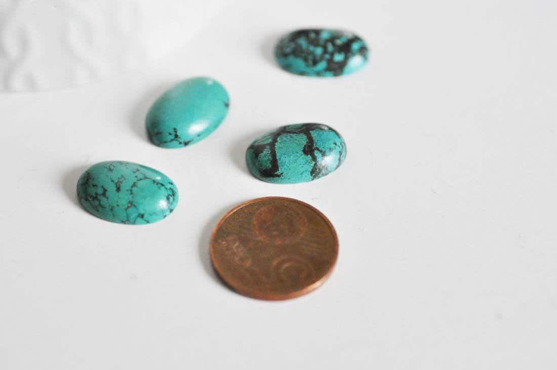 Gingerlily Pierres G161 cabochon ovale howlite 12x17mm