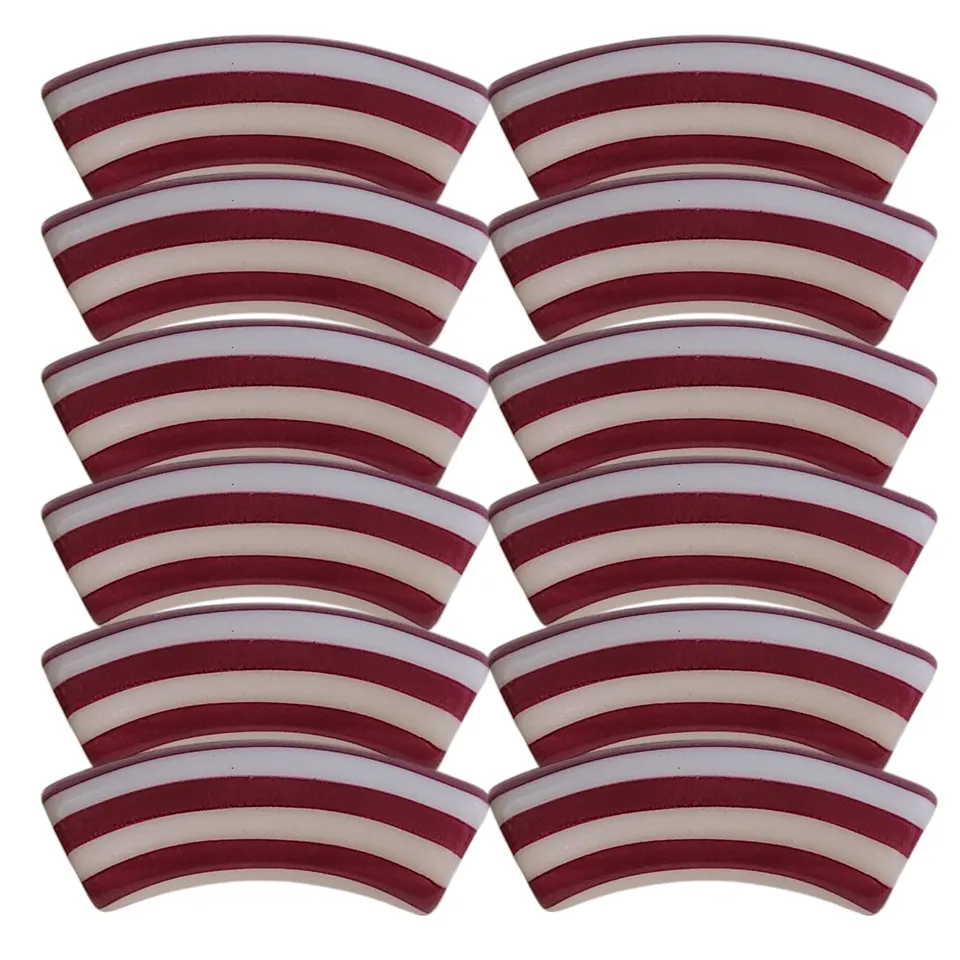 ARTSHOP Tubes à Rayures 462 tube incurvé bordeaux 12mm x1