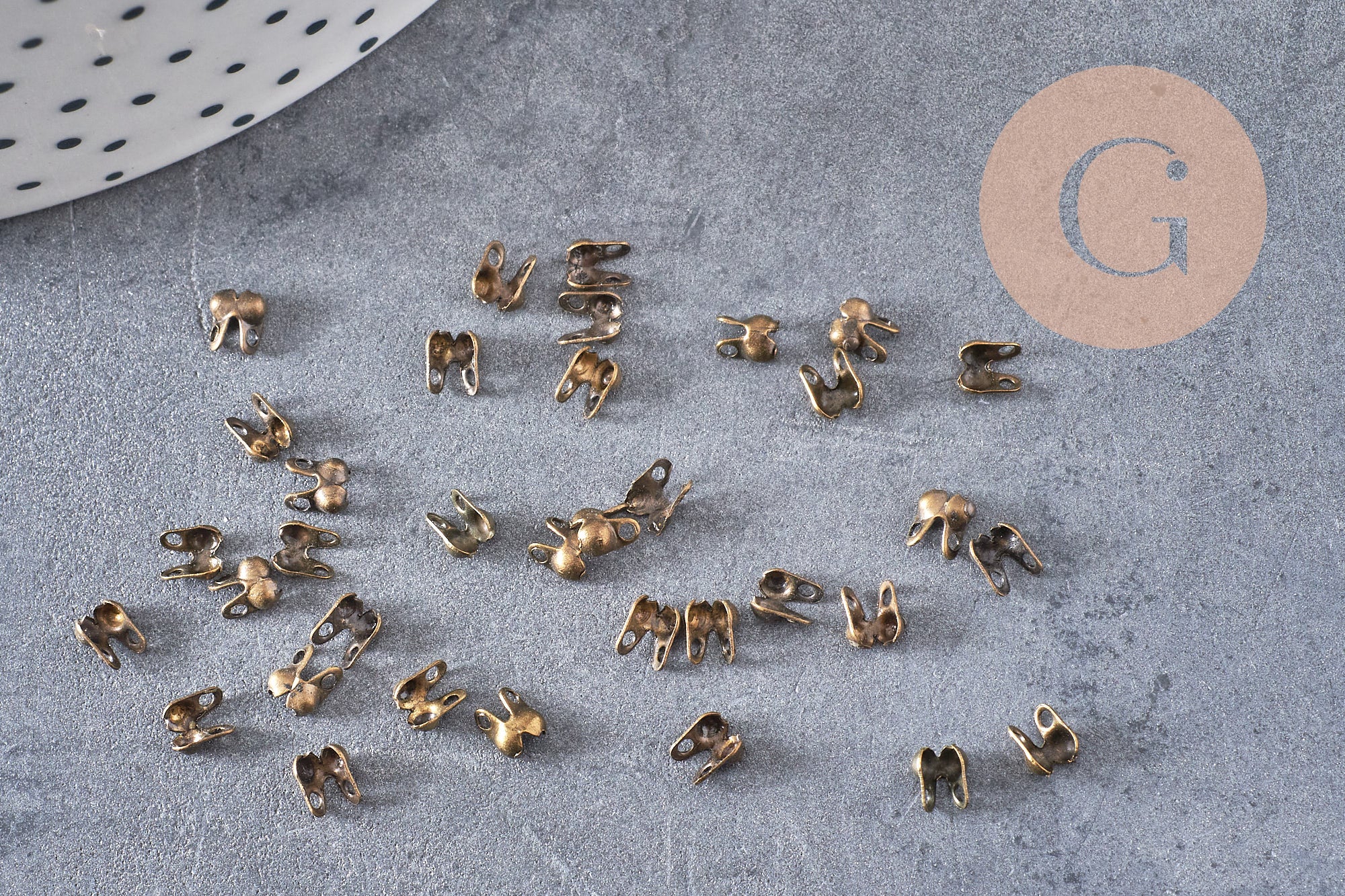Gingerlily Apprêts G0656 connecteurs bronze lot 10 trou 3 mm