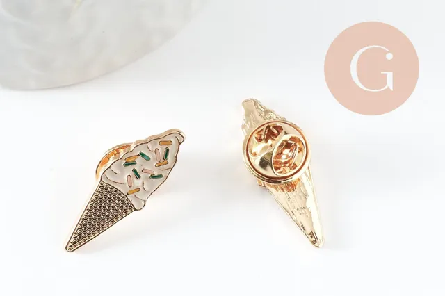 Gingerlily Broches et pin's glace italienne émaillé 28,5mm x1