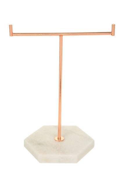 Gingerlily présentoir bijoux marbre métal doré 22,5cm G625