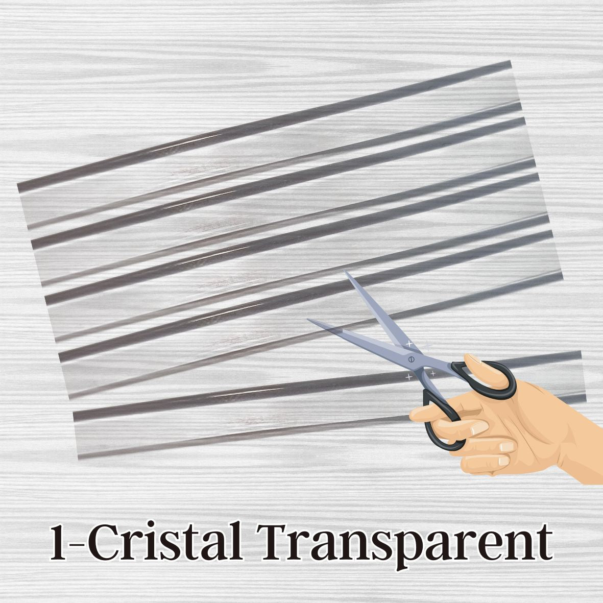 ARTSHOP Sangles 1 Cristal sangle silicone plate 6mm x7cm transparent