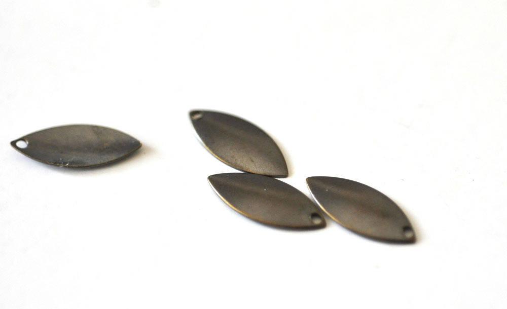Gingerlily G1636 cabochons navette laiton bronze 16 mm les 10