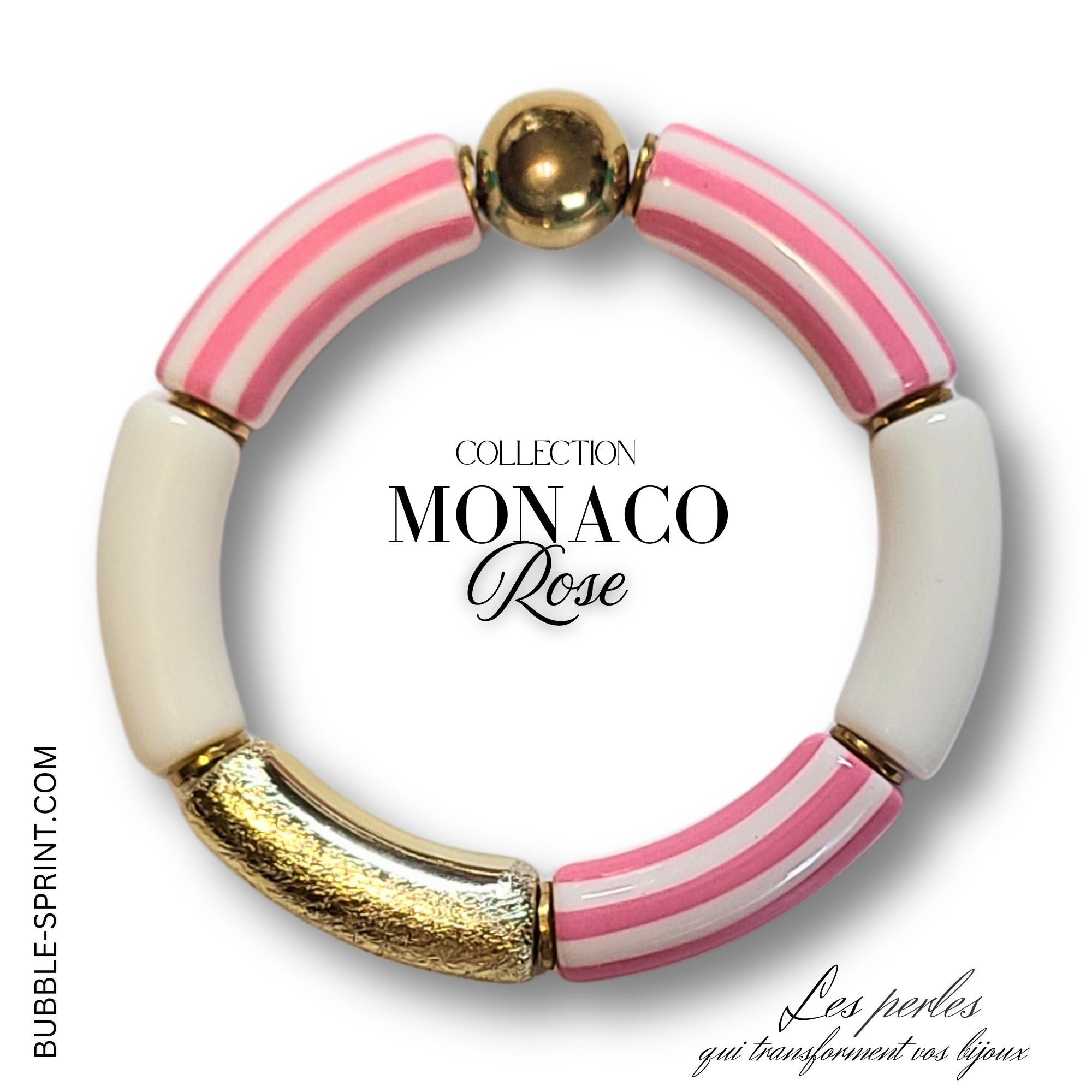 ARTSHOP Monaco Bracelet Rose acrylique kit à faire soi-même