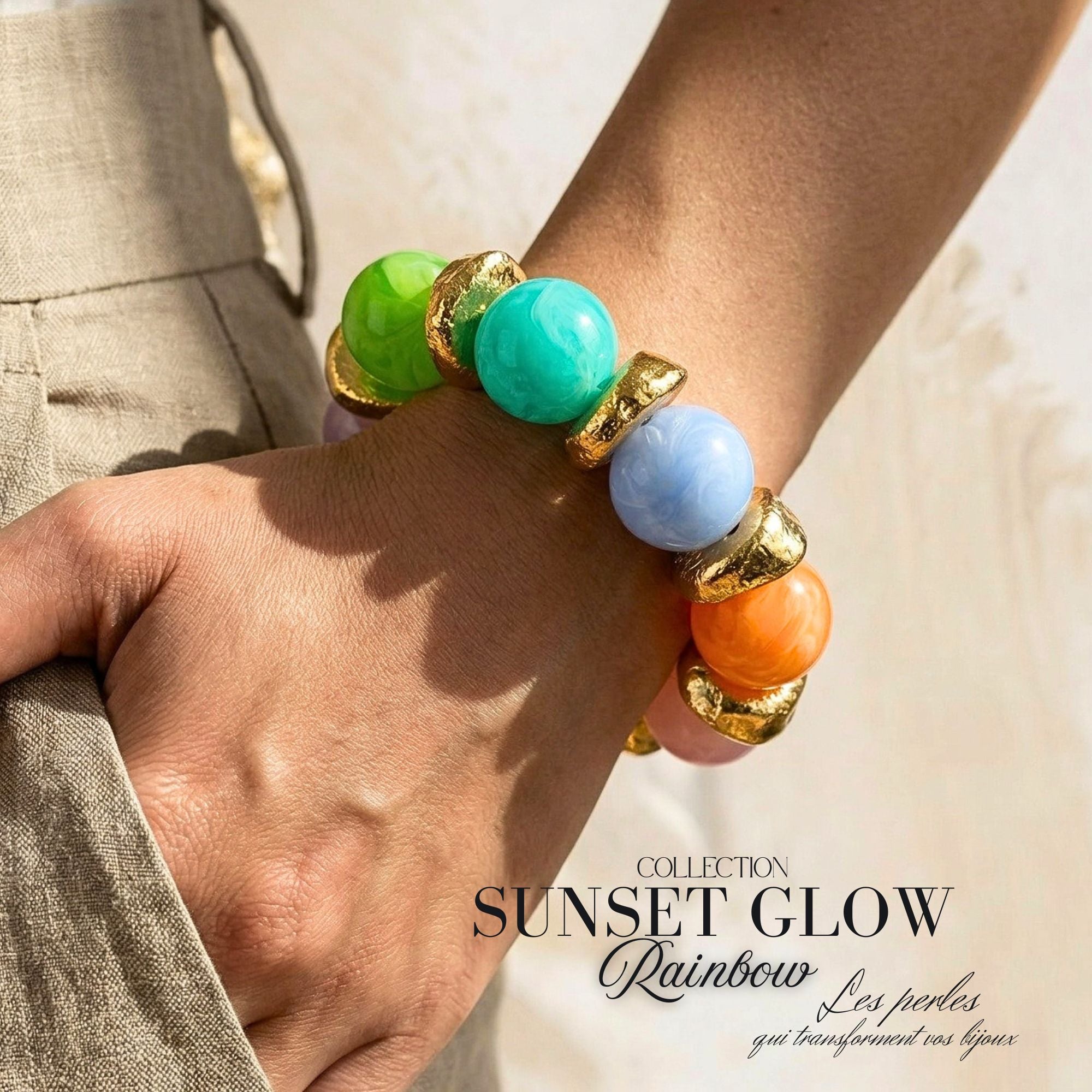 ARTSHOP Bijoux en KITS SUNSET GLOW kit bracelet rainbow
