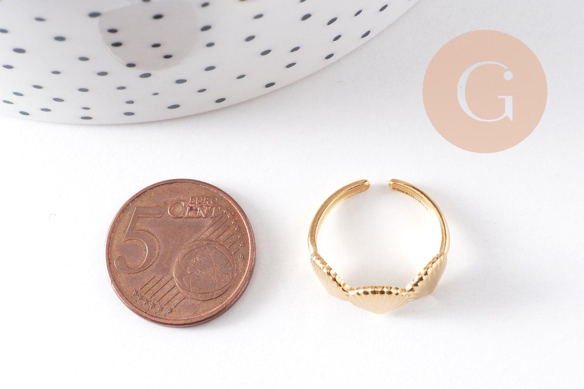 Gingerlily Apprêts G10365 bague réglable coquillages dorée x1