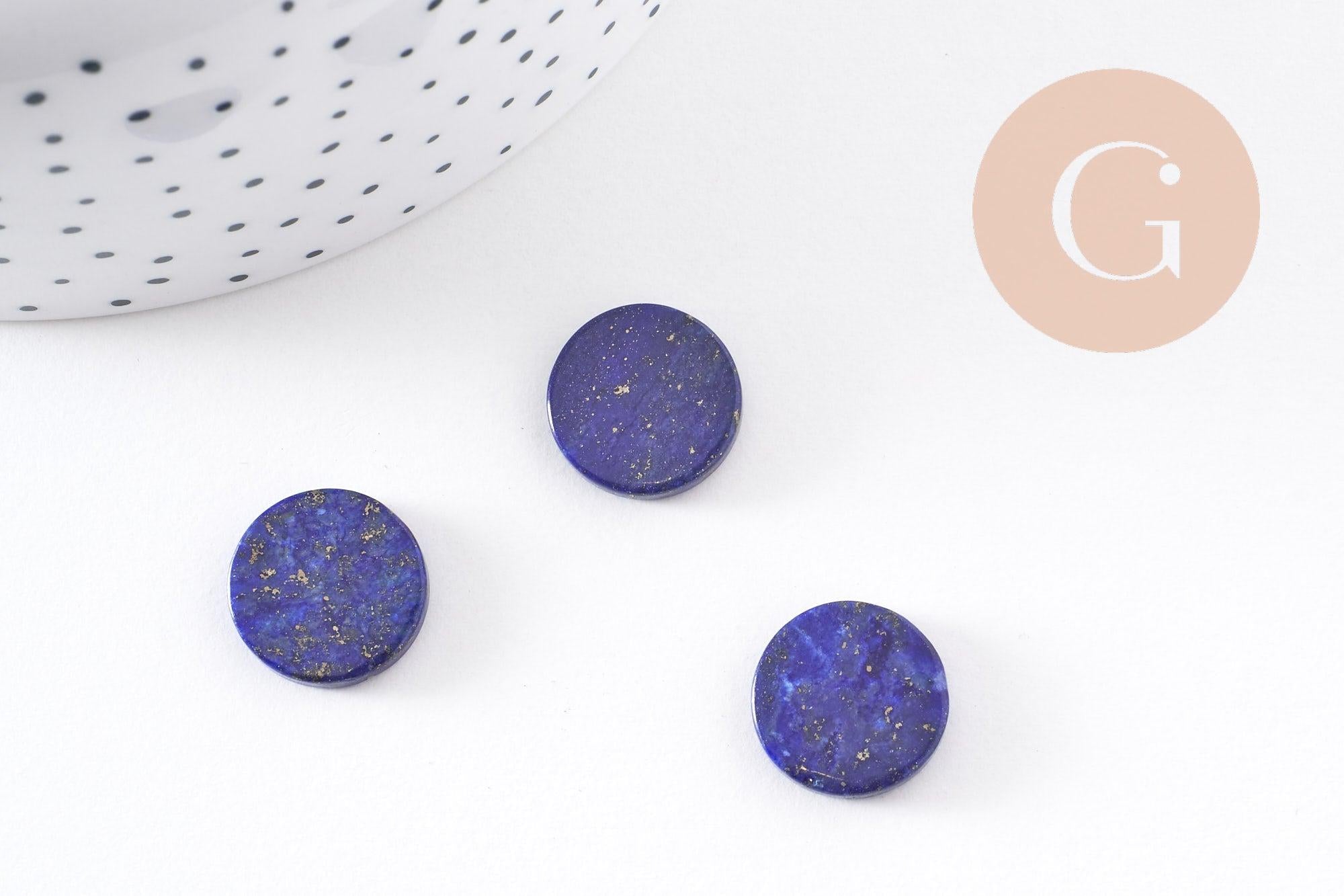 Gingerlily Pierres G10214 cabochon lapis lazuli 15mm bleu x1
