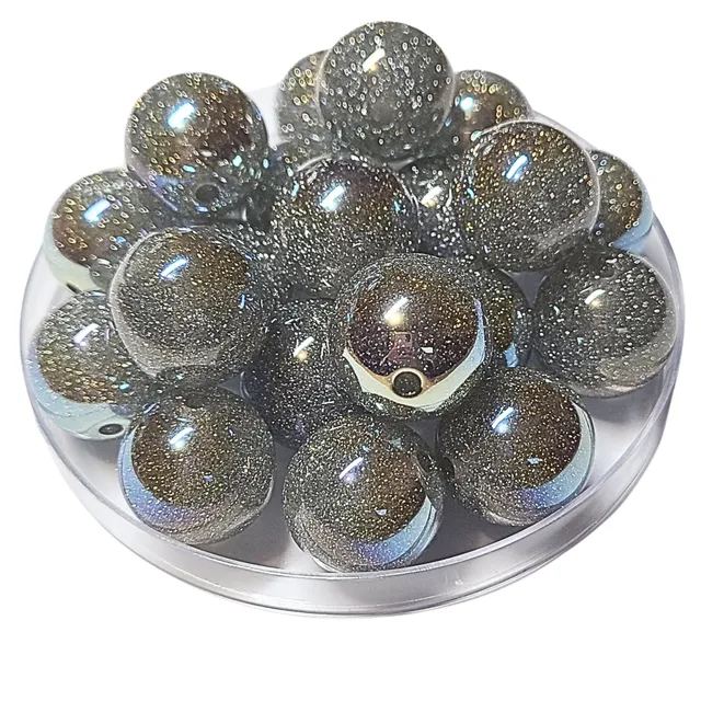 ARTSHOP Boules Glitters 262 Perle Acrylique 20MM Argent AB x1