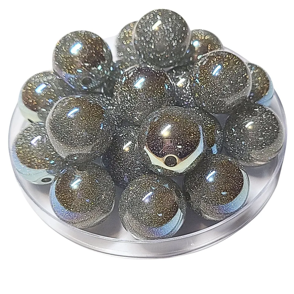 ARTSHOP Boules Glitters 262 Perle Acrylique 20MM Argent AB x1