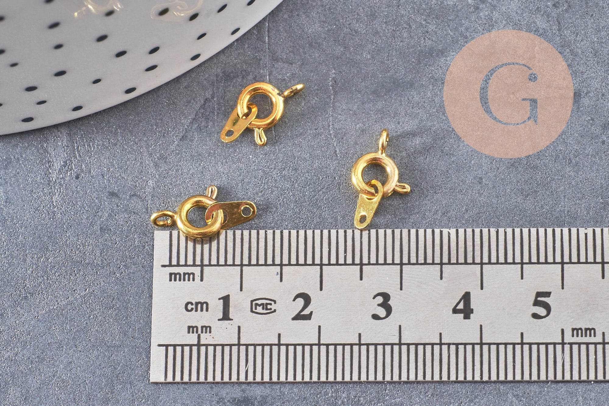 Gingerlily Fermoirs marins laiton doré 8 mm x10