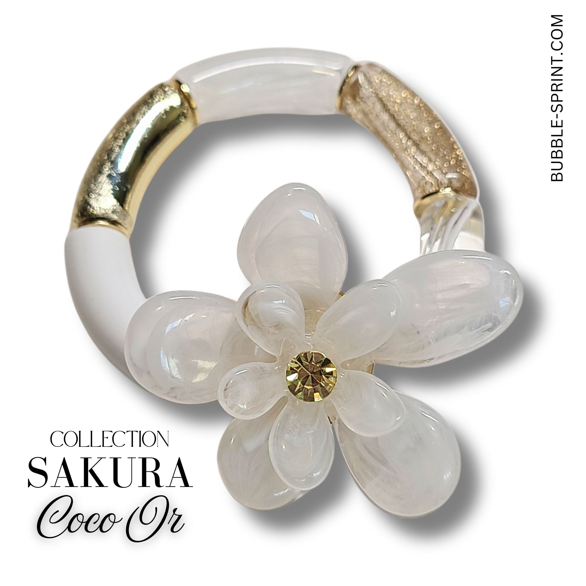 ARTSHOP Sakura Coco Or bracelet fleurs kit à monter 5 cm