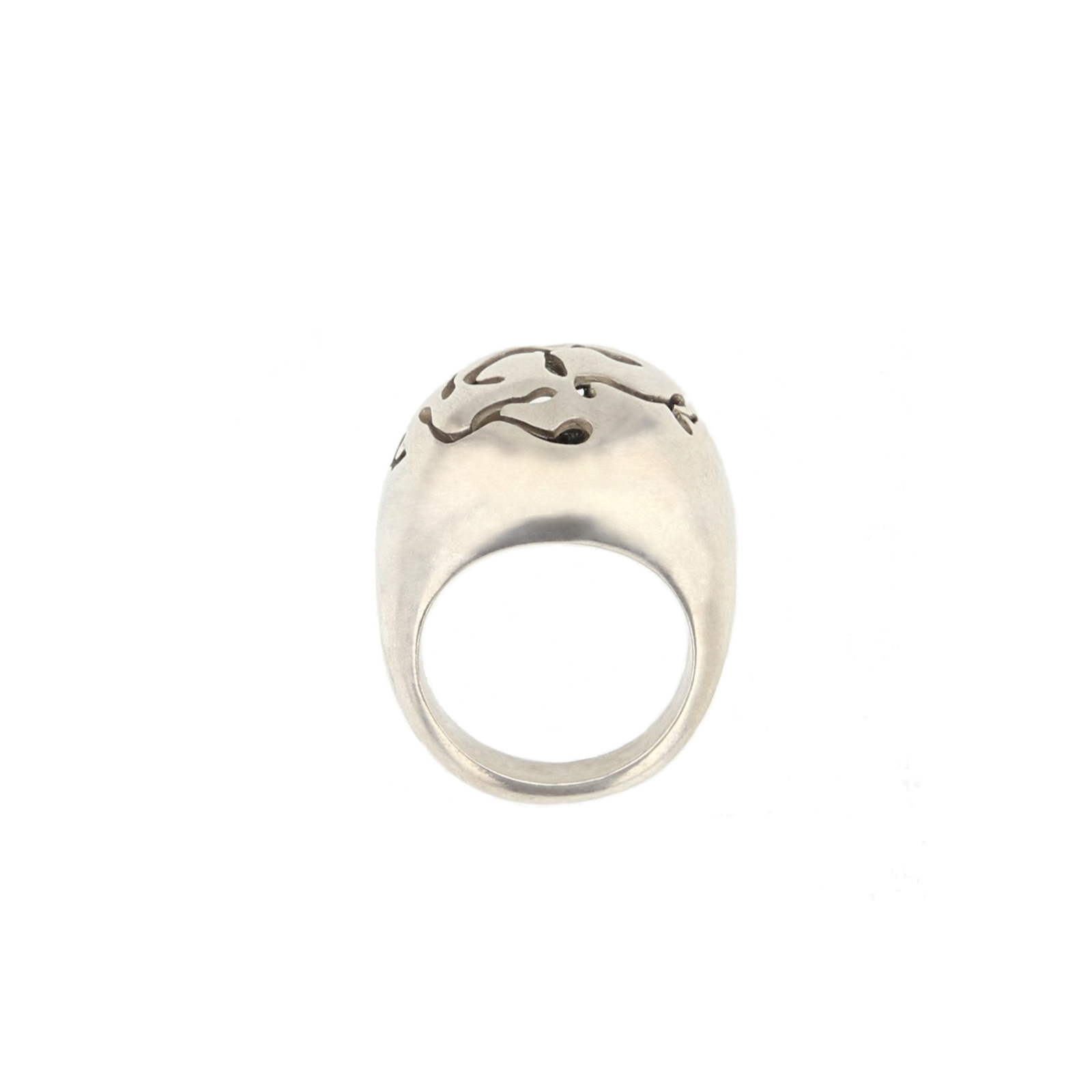 Kajika Côme bague boule argent 925 sculpturale