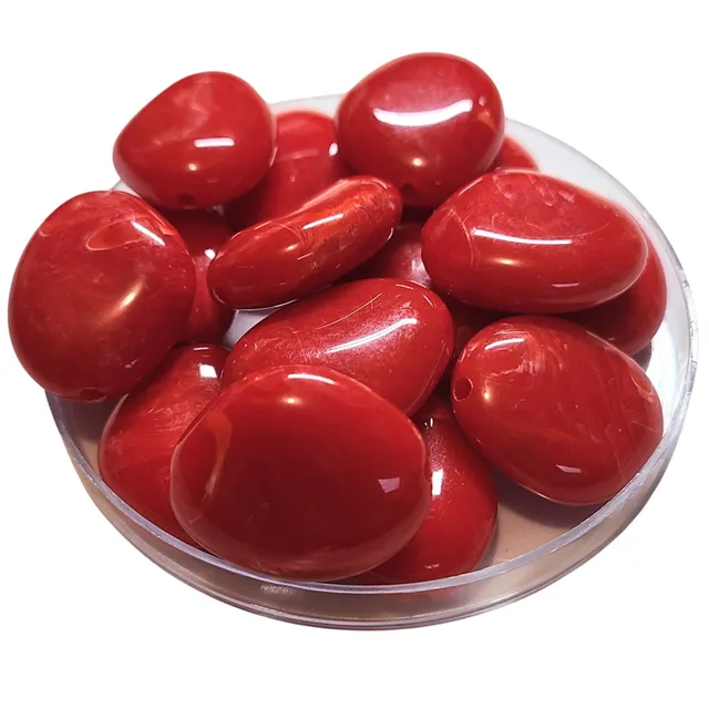 ARTSHOP Galets TIKA 11 galet rouge marbré 30mm x1