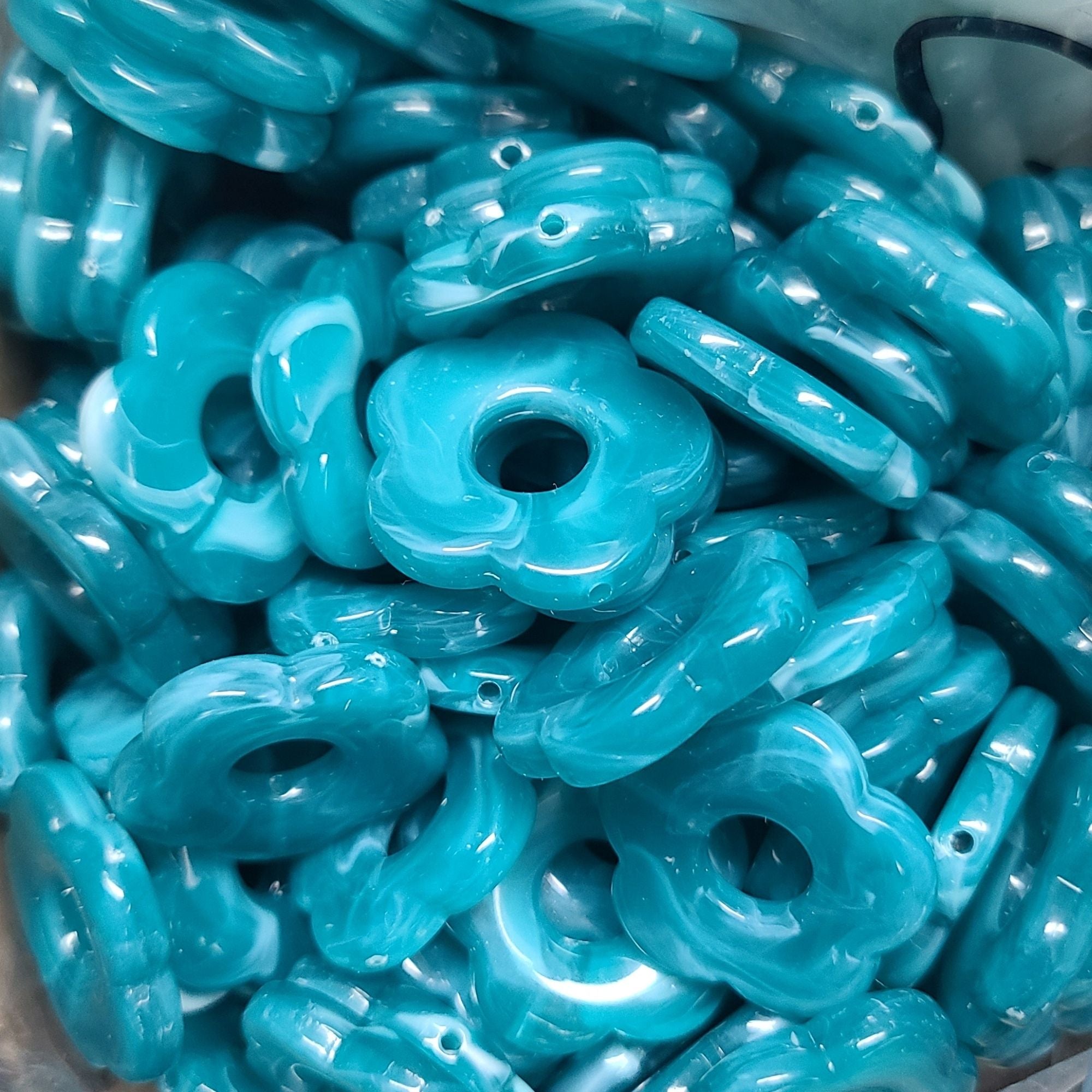 ARTSHOP Flower Power 34 fleur capucine teal 27mm x1