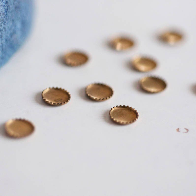 Gingerlily Apprêts support cabochon rond 6mm lot 50 sans nickel