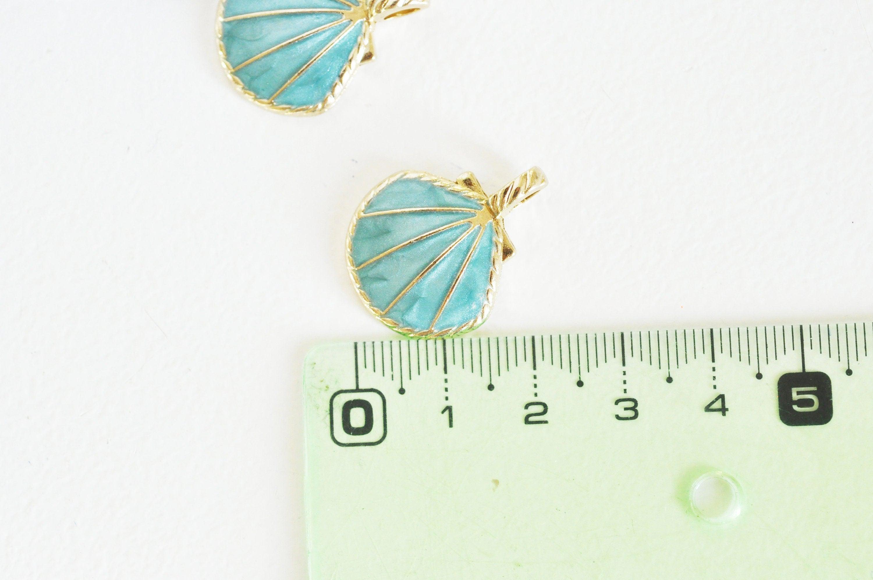 Gingerlily Pendentifs G2958 pendentif coquillage bleu ciel 24mm x2