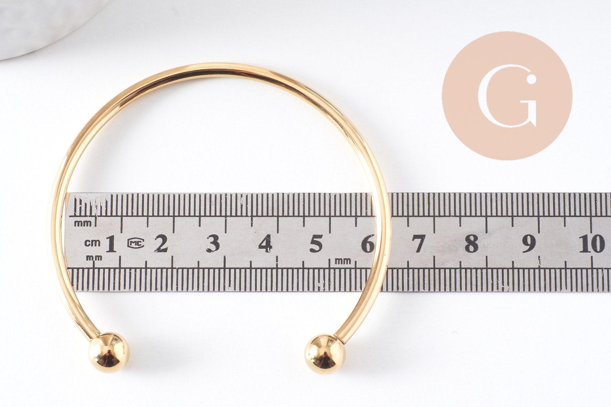 Gingerlily G10311 bracelet jonc ouvert doré 60mm x1