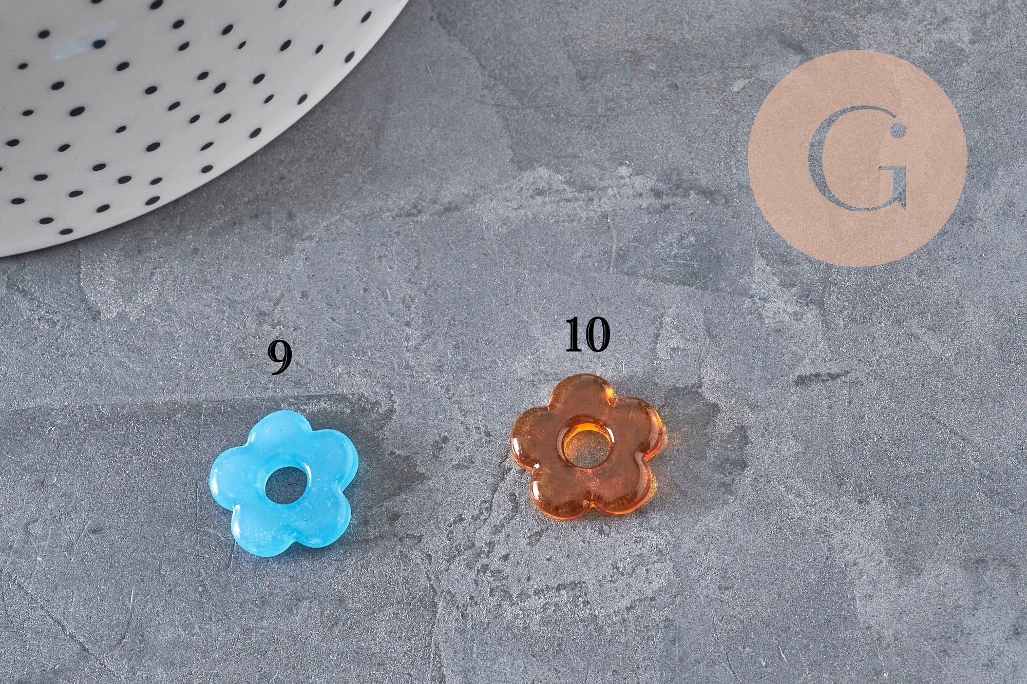 Gingerlily Perle fleur verre G11025 style 1 15.5mm x1