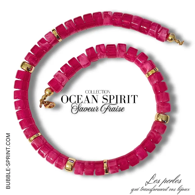 ARTSHOP Ocean Spirit kit collier Fraise 50 cm acrylique