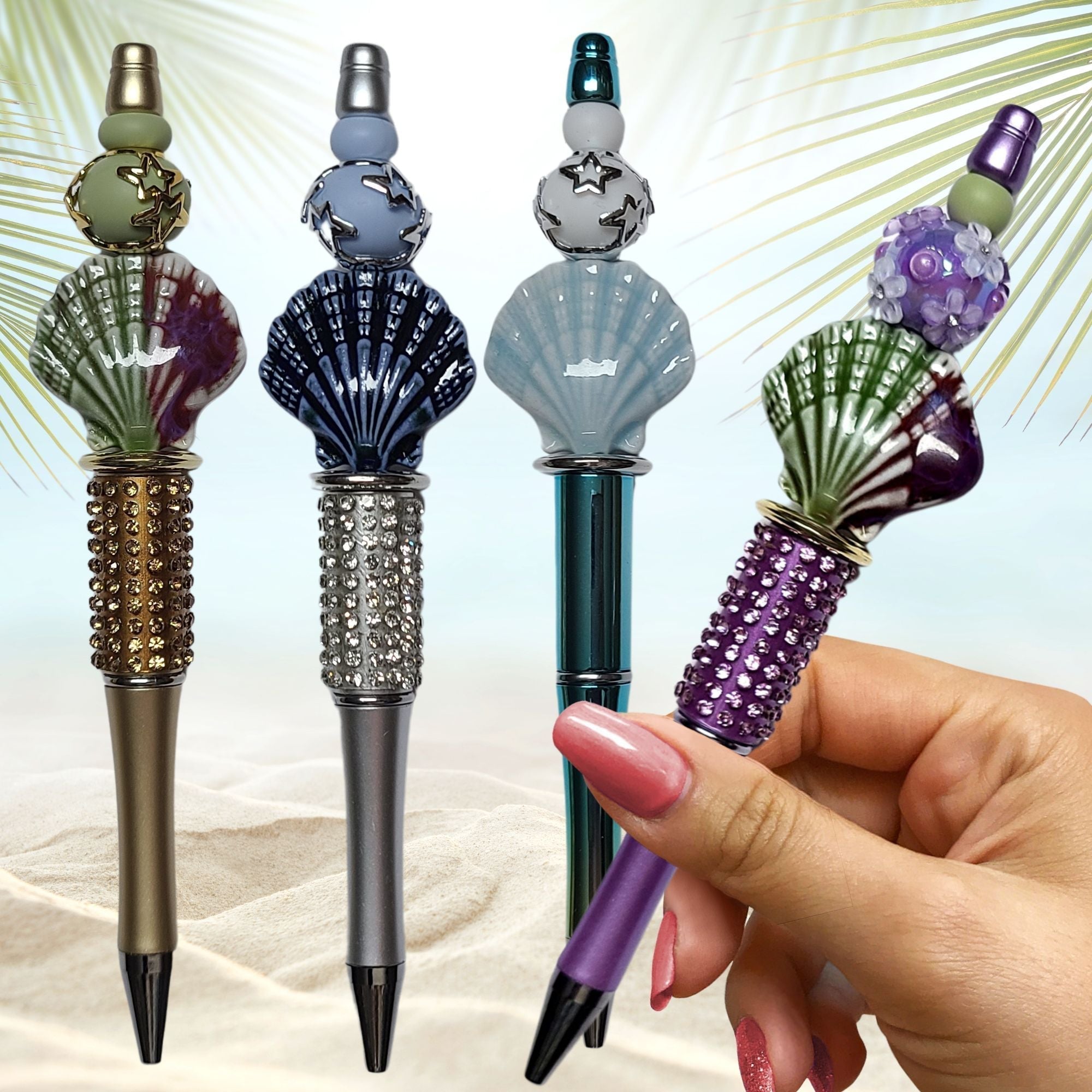 ARTSHOP Strass 5 coquillage céramique 30mm x1 Ciel