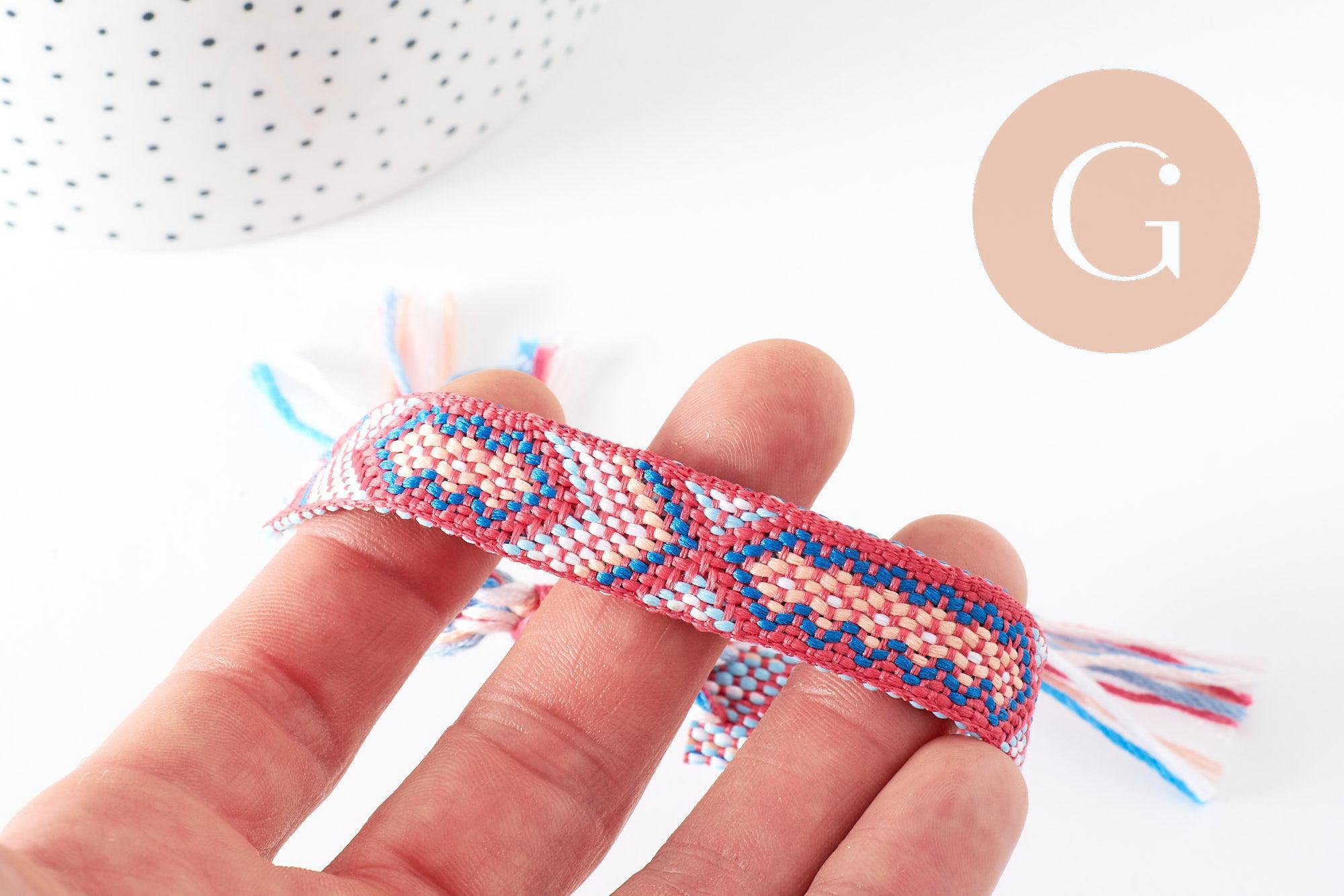 Gingerlily Accessoires Bracelet G9562 brésilien rose turquoise 15mm