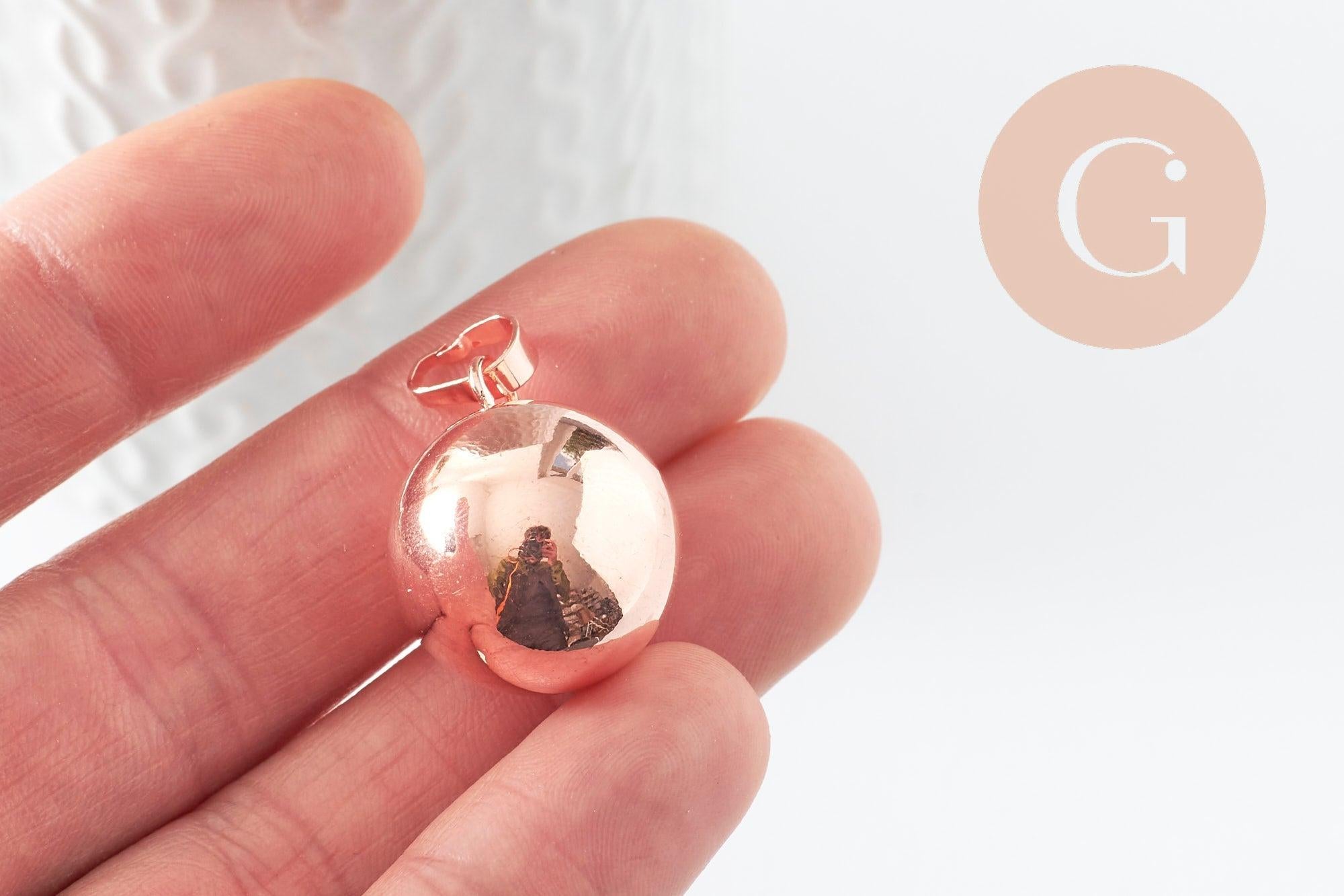 Gingerlily Pendentif bola harmonie G9457 or rose 24mm x1